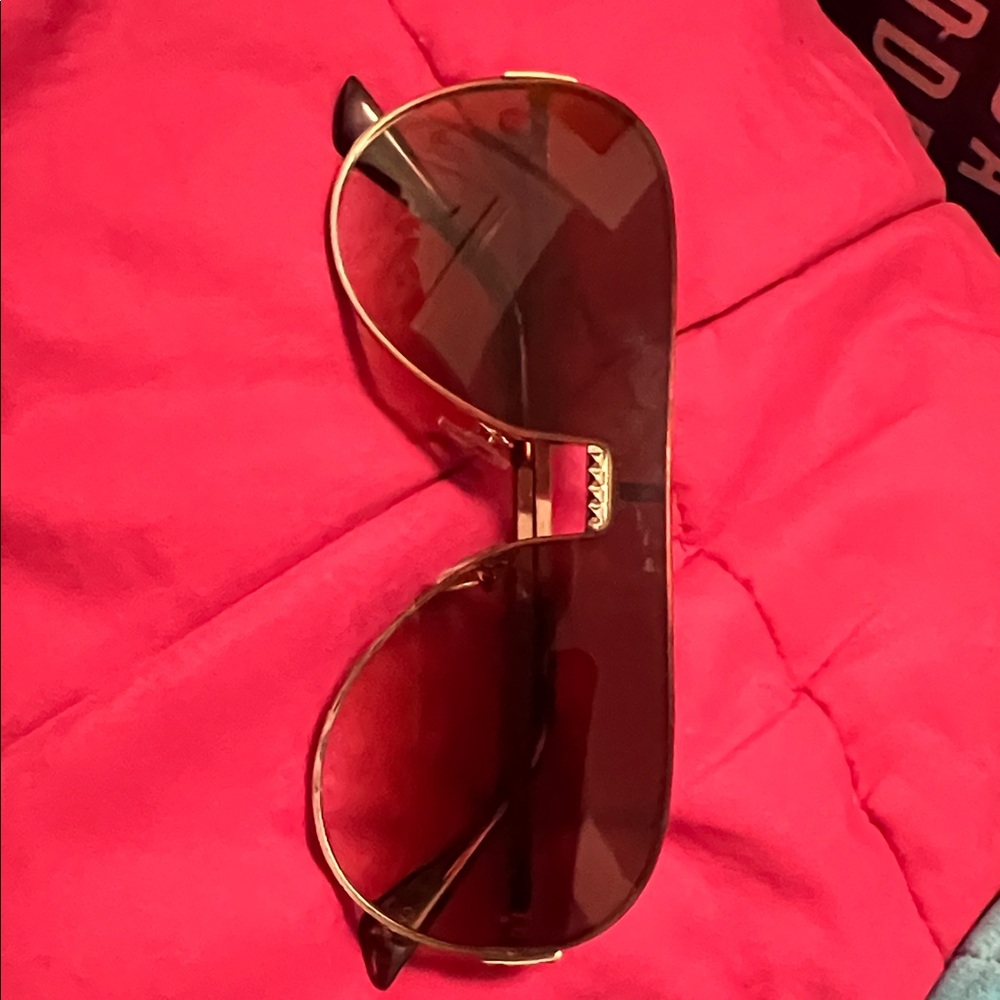 Gold Frame Sunglasses with Brown Lenses